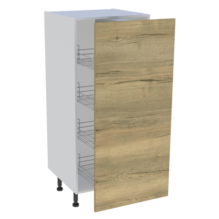 Demi colonne cuisine 1 porte H. 129,6 cm x L. 60 cm - Chêne structuré