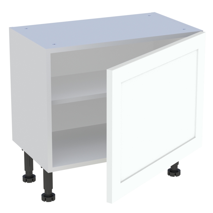 Meuble bas cuisine 1 porte H. 58,2 cm x L. 60 cm x P. 36,9 cm - Blanc cadre