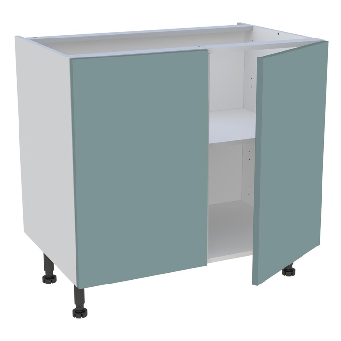 Meuble bas cuisine 2 portes H. 87 cm x L. 90 cm - Vert opale mat