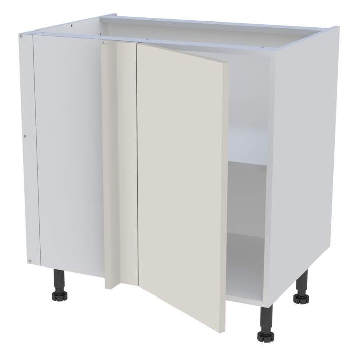 Meuble bas d'angle cuisine 1 porte H. 87 cm x L. 80 cm - Lin mat
