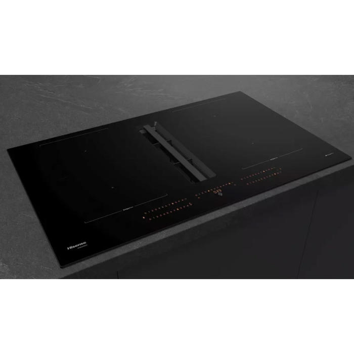 Plaque de cuisson induction aspirante 83 cm - Hisense HEH8443BSCWF1