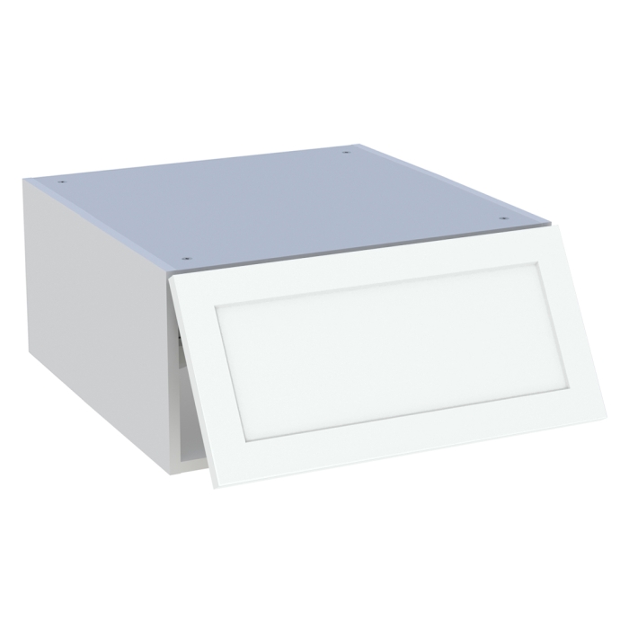 Meuble haut cuisine 1 porte relevante H. 28,8 cm x L. 60 cm - Blanc cadre