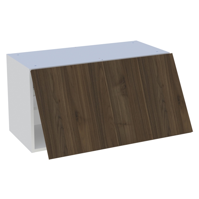 Meuble haut cuisine 1 porte relevante H. 43,2 cm x L. 80 cm - Noyer foncé
