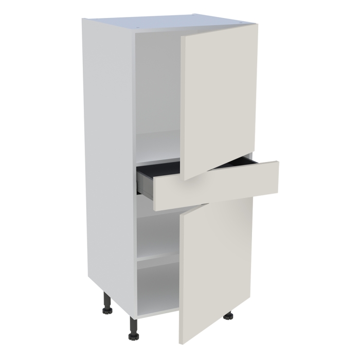 Demi colonne cuisine 1 tiroir, 2 portes H. 129,6 cm x L. 60 cm - Lin mat
