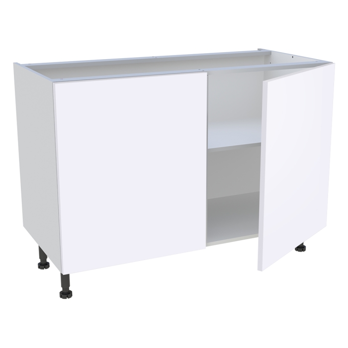 Meuble bas cuisine 2 portes H. 87 cm x L. 120 cm - Blanc brillant
