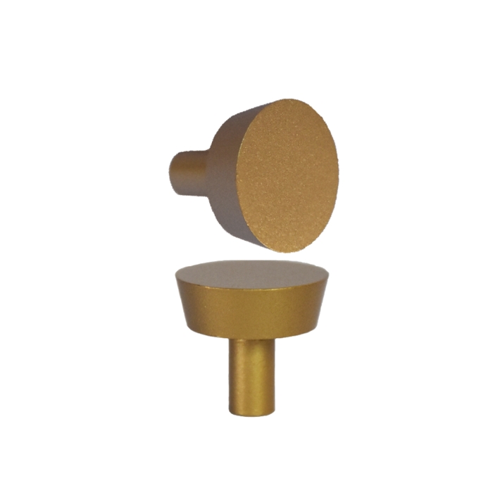 Poignée bouton dorée