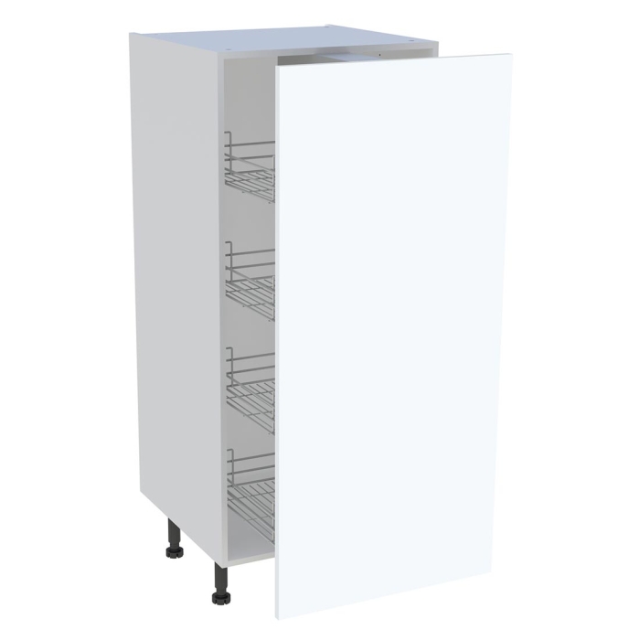 Demi colonne cuisine 1 porte H. 129,6 cm x L. 60 cm - Blanc mat