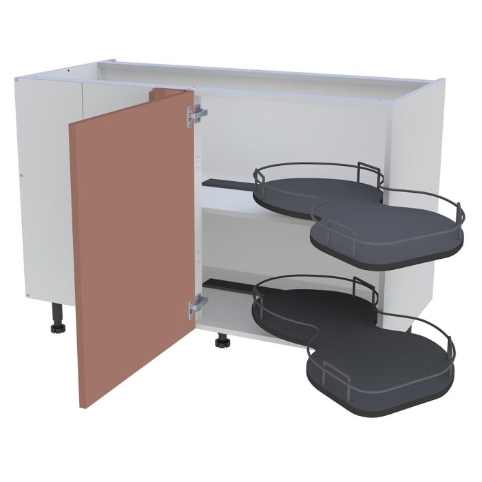 Meuble bas cuisine 1 porte H. 87 cm x L. 120 cm - BSA120G - Terracotta mat