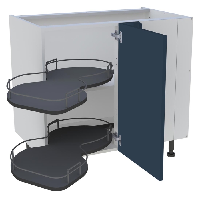 Meuble bas cuisine 1 porte H. 87 cm x L. 90 cm - BSA110D - Bleu nuit mat