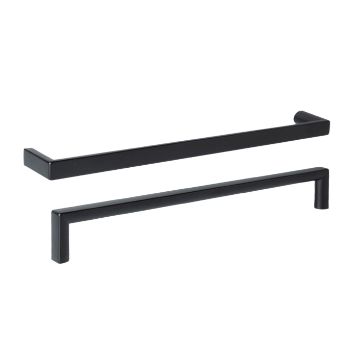 Poignée pont noire mat - L. 19,8 cm
