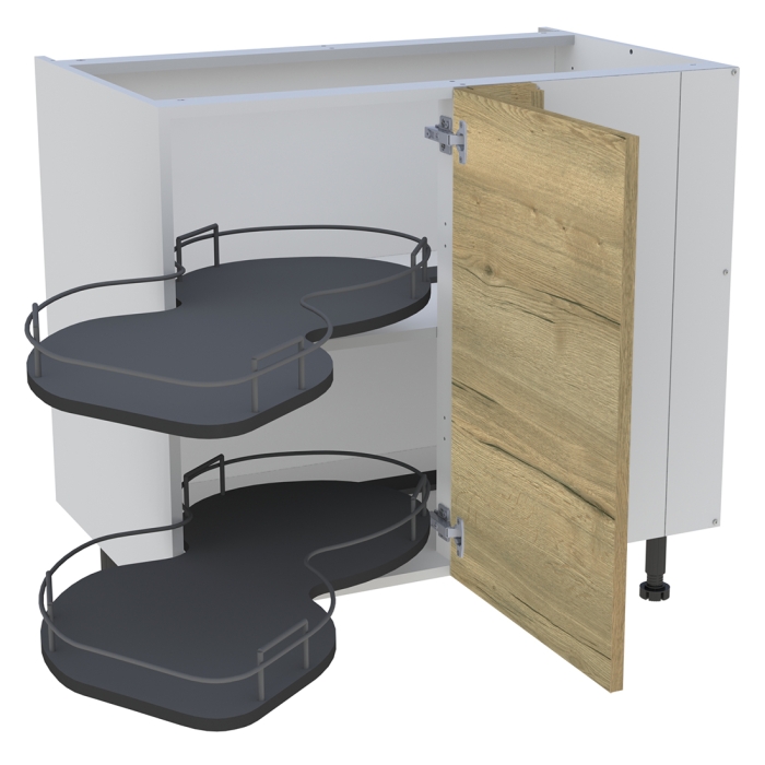 Meuble bas cuisine 1 porte H. 87 cm x L. 90 cm - BSA110D - Chêne structuré
