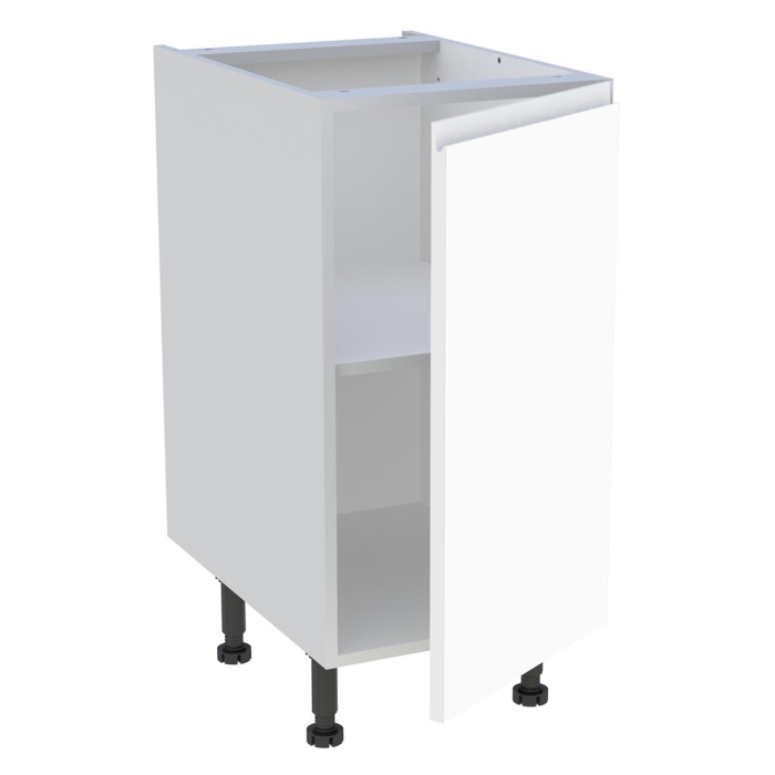 Meuble bas cuisine 1 porte H. 87 cm x L. 40 cm - Blanc mat sans poignée