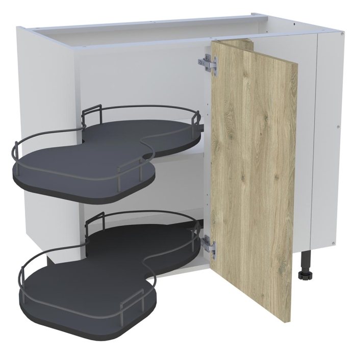 Meuble bas cuisine 1 porte H. 87 cm x L. 90 cm - BSA110D - Chêne doré