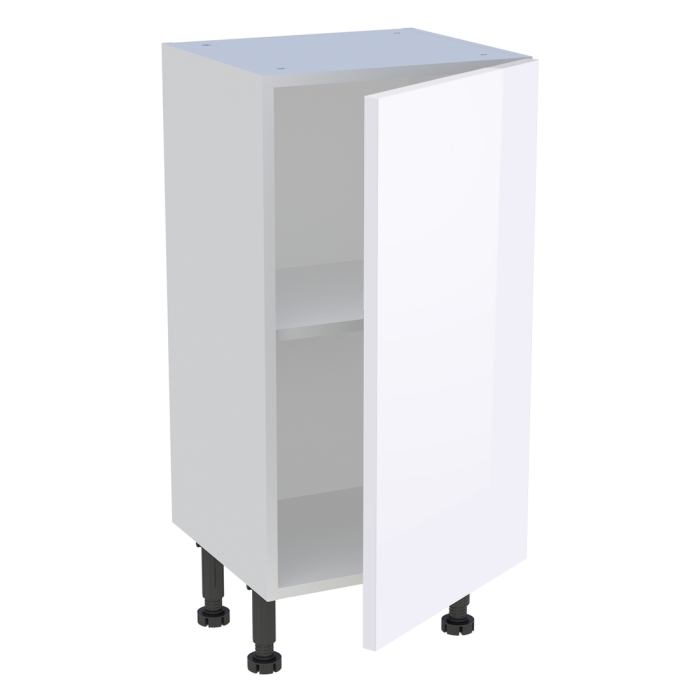 Meuble bas cuisine 1 porte H. 87 cm x L. 40 cm x P. 36,9 cm - Blanc brillant