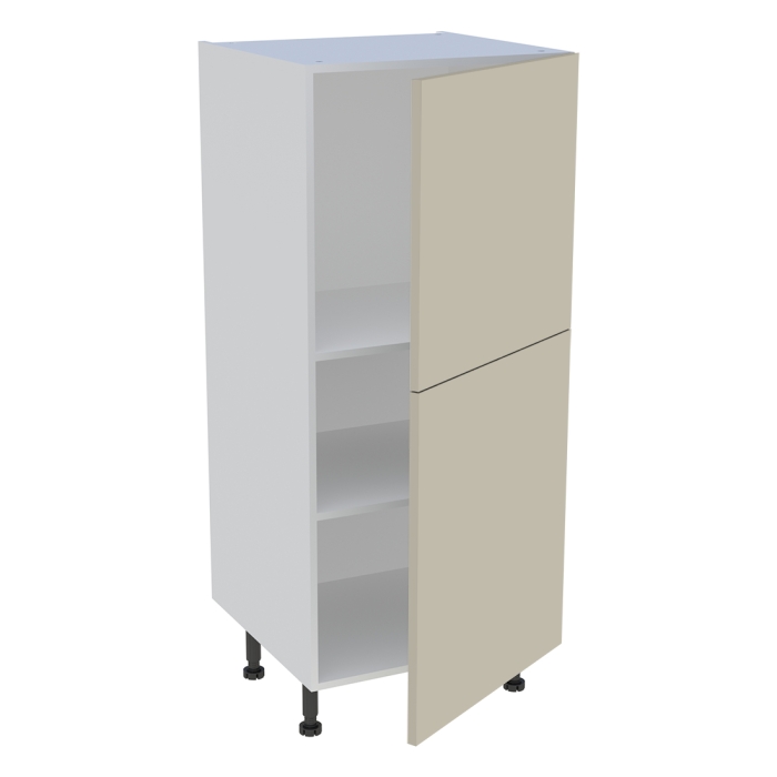 Demi colonne cuisine 2 portes H. 129,6 cm x L. 60 cm - Beige mat