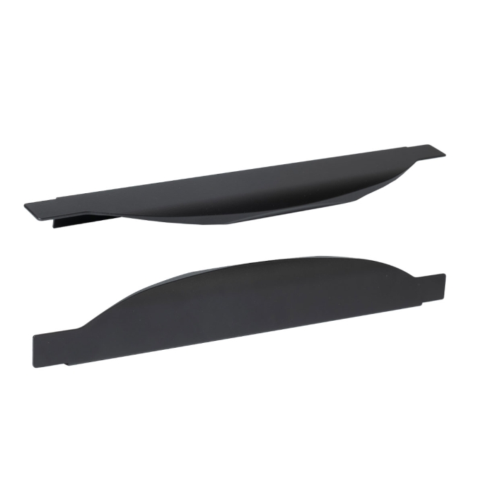 Poignée toute largeur noire mat - L. 45 cm