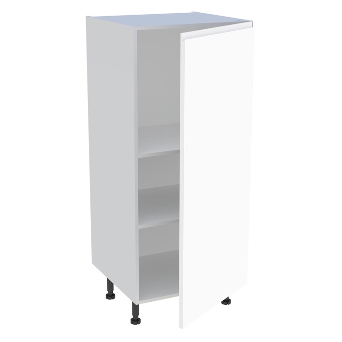 Demi colonne cuisine 1 porte H. 129,6 cm x L. 60 cm - Blanc mat sans poignée