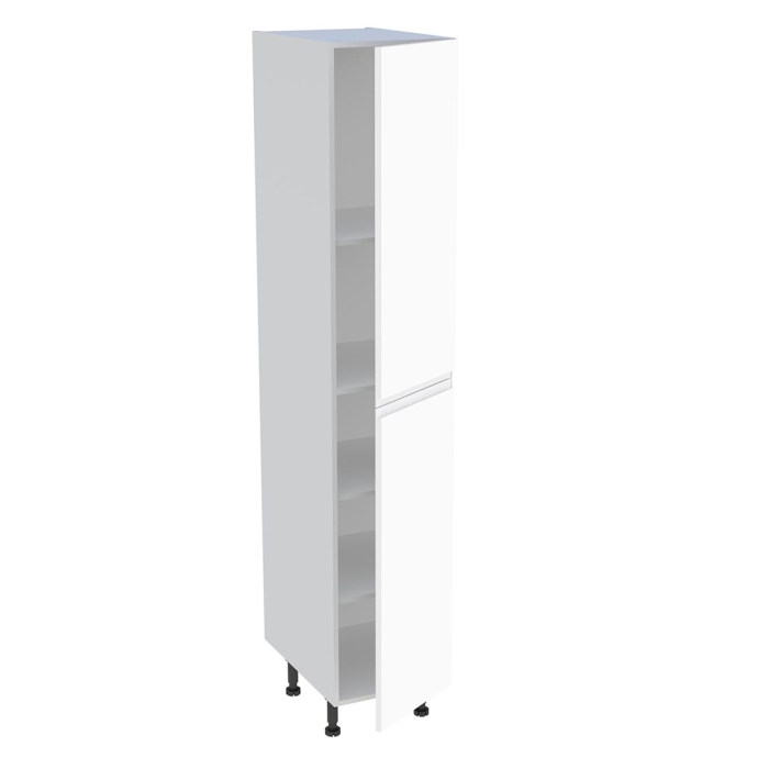 Colonne cuisine 2 portes H. 216,6 cm x L. 40 cm - C2P401 - Blanc mat sans poignée