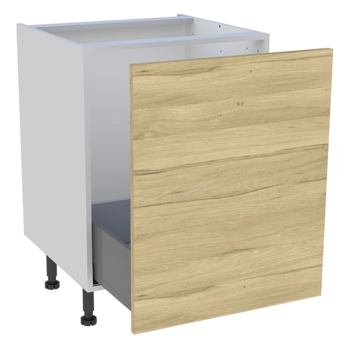 Meuble bas cuisine 1 coulissant H. 87 cm x L. 60 cm - Chêne clair