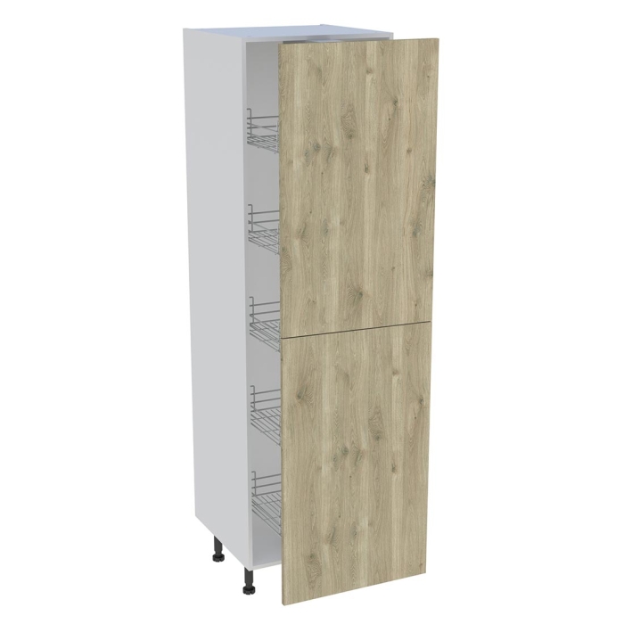 Colonne cuisine 2 portes H. 216,6 cm x L. 60 cm - C2P601EX - Chêne doré