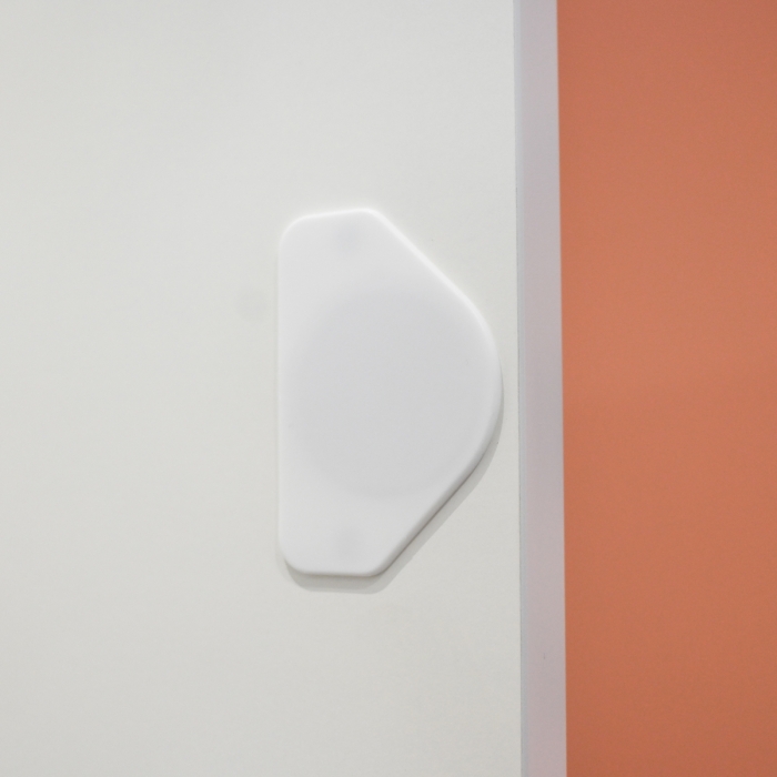 Lot de 2 cache-trous de charnière blanc en PVC