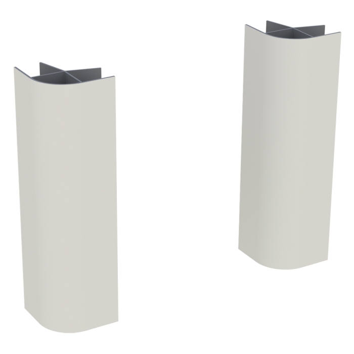 Lot de 2 jonctions d'angle droit pour plinthe H. 15 cm - Lin Mat