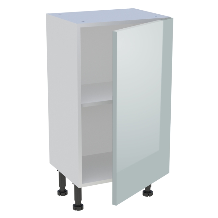 Meuble bas cuisine 1 porte H. 87 cm x L. 45 cm x P. 36,9 cm - Gris cendre brillant