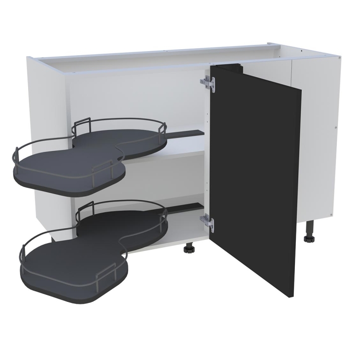 Meuble bas cuisine 1 porte H. 87 cm x L. 120 cm - BSA120D - Noir mat