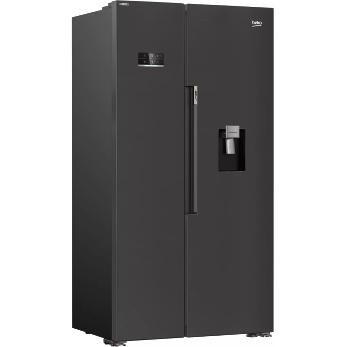 Réfrigérateur américain noir largeur 91 cm