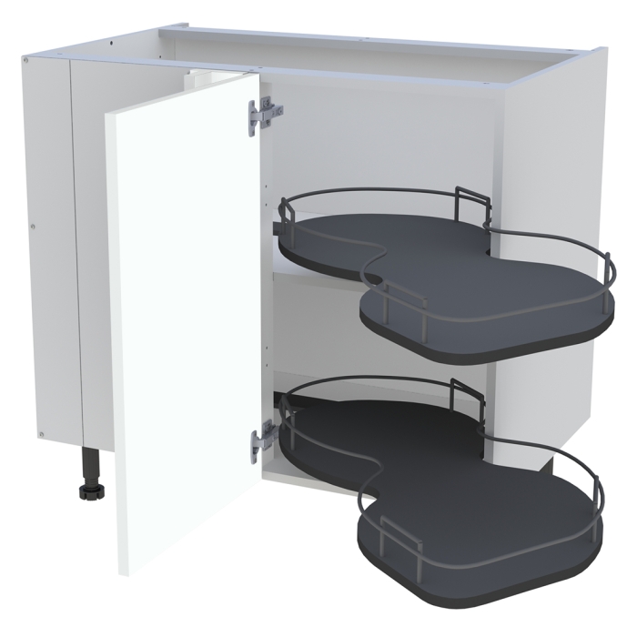 Meuble bas cuisine 1 porte H. 87 cm x L. 90 cm - BSA110G - Blanc chaud mat