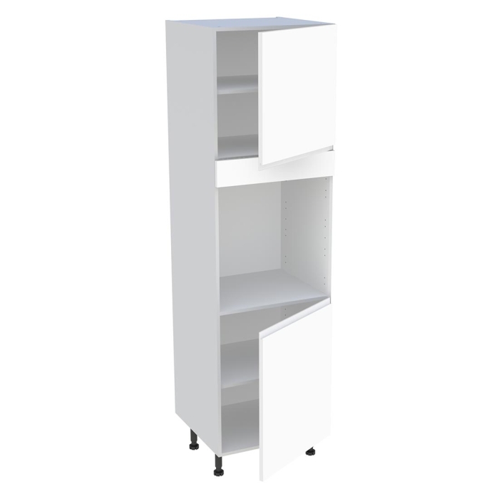 Colonne cuisine 2 portes H. 216,6 cm x L. 60 cm - CF2P - Blanc mat sans poignée