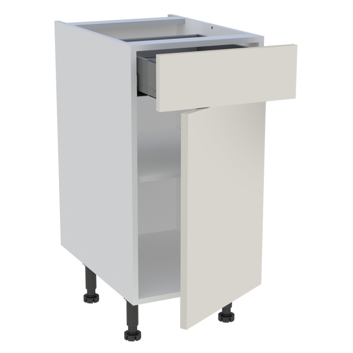 Meuble bas cuisine 1 porte, 1 tiroir H. 87 cm x L. 40 cm - Lin mat