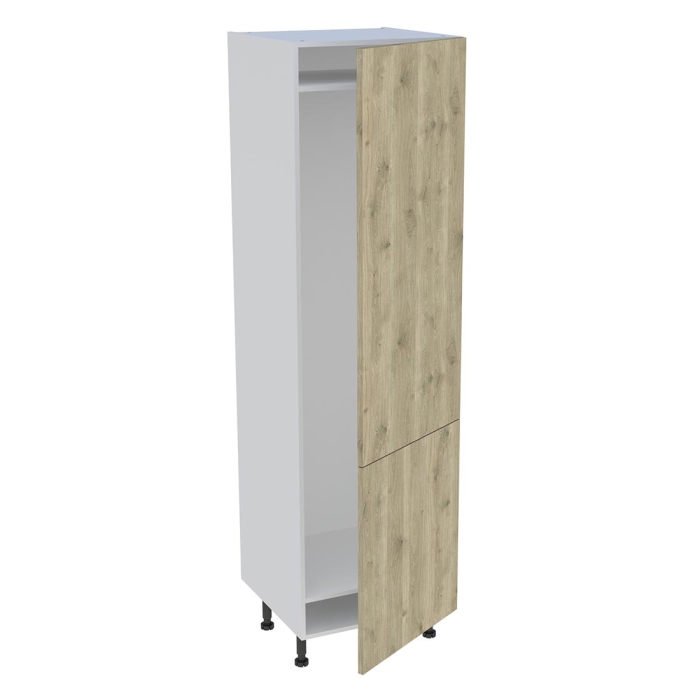 Colonne cuisine 2 portes H. 216,6 cm x L. 60 cm - CFR2P602 - Chêne doré