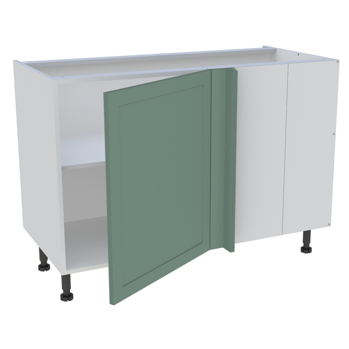 Meuble bas d'angle cuisine 1 porte H. 87 cm x L. 120 cm - Vert sauge cadre