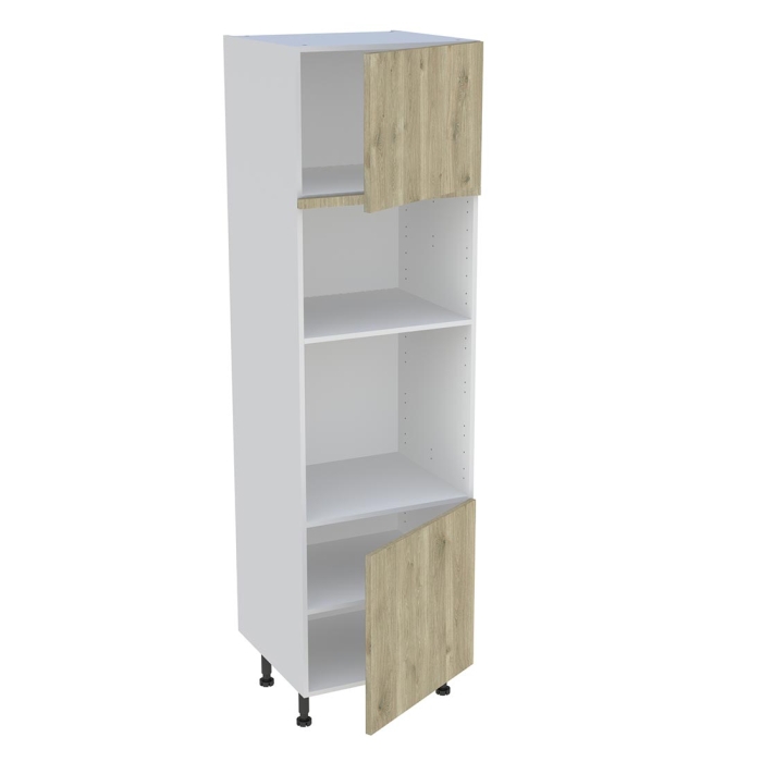 Colonne cuisine 2 portes H. 216,6 cm x L. 60 cm - CFMO2P - Chêne doré