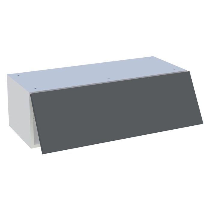 Meuble haut cuisine 1 porte relevante H. 28,8 cm x L. 90 cm - Gris ardoise mat