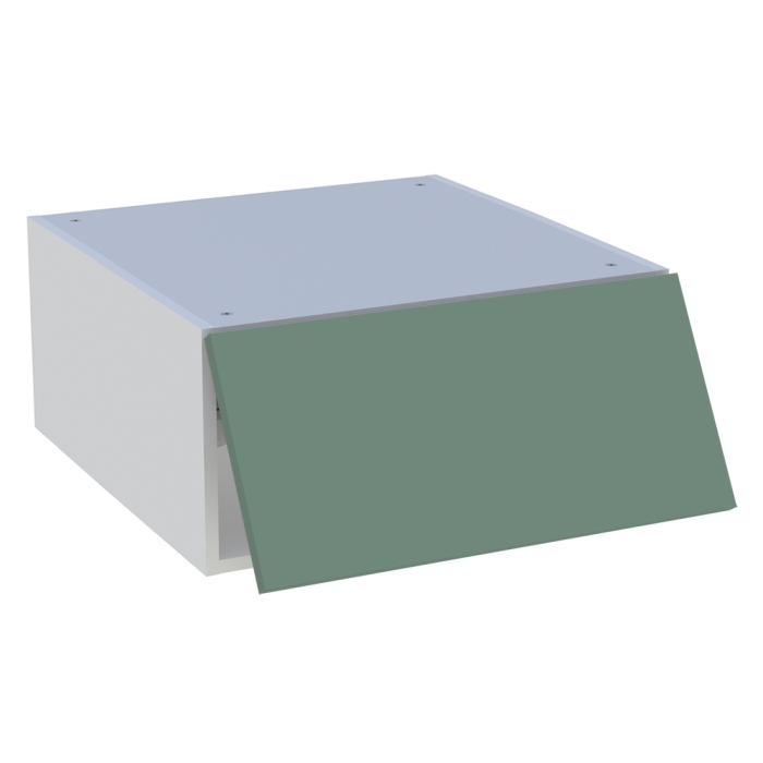 Meuble haut cuisine 1 porte relevante H. 28,8 cm x L. 60 cm - Vert sauge cadre