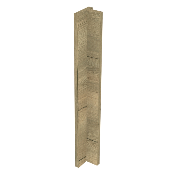 Kit fileur d'angle droit meuble cuisine Chêne Structuré - H. 71.7 cm