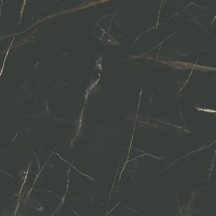 Crédence cuisine stratifiée Marbre Noir - L. 240 cm