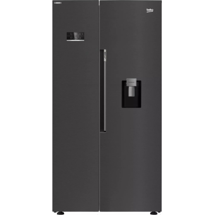Réfrigérateur américain noir largeur 91 cm