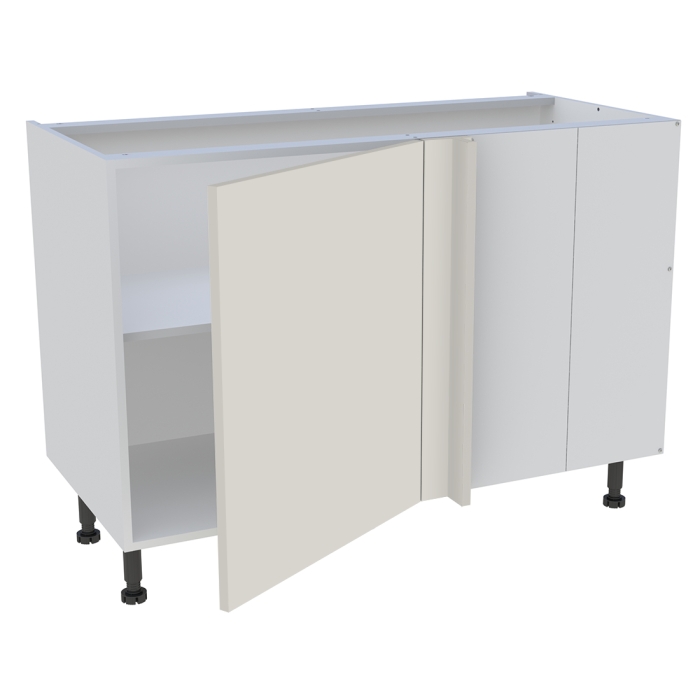 Meuble bas d'angle cuisine 1 porte H. 87 cm x L. 120 cm - Lin mat