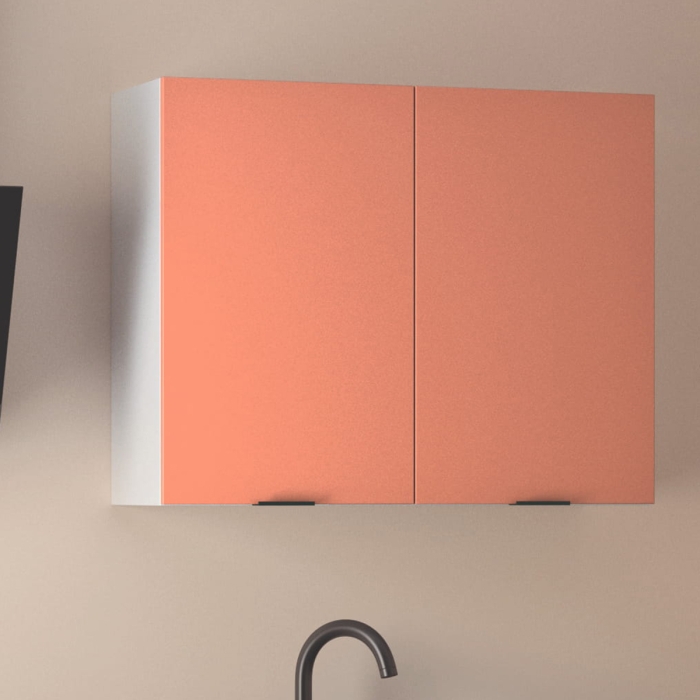 Cuisine complète en angle Lin et Terracotta mat 280 cm - Avec Plan de travail