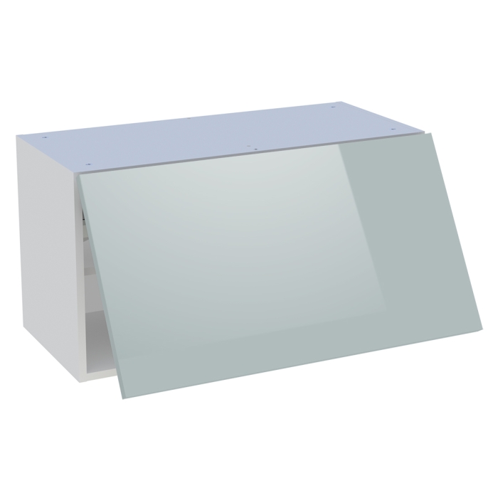 Meuble haut cuisine 1 porte relevante H. 43,2 cm x L. 80 cm - Gris cendre brillant