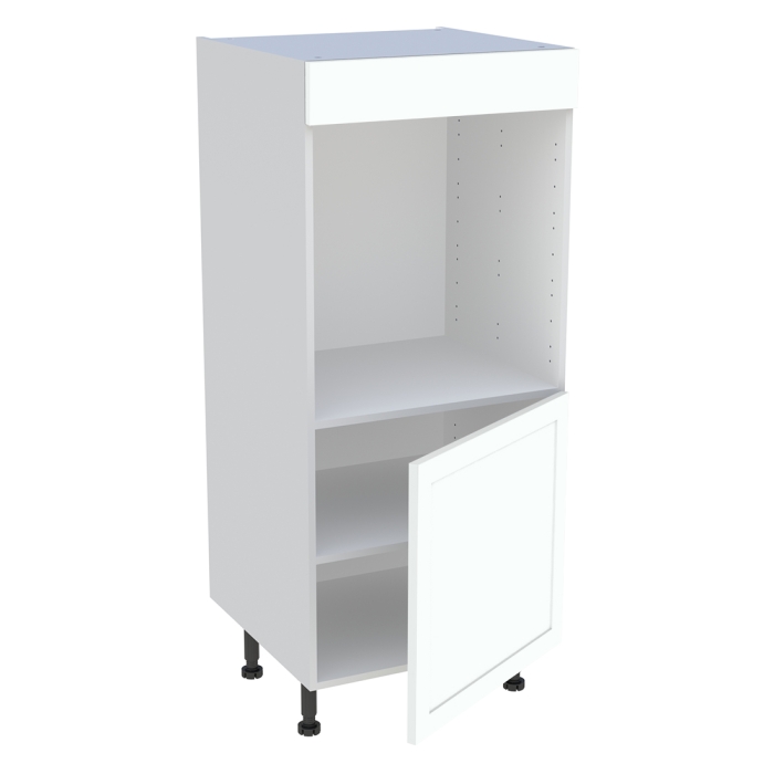 Demi colonne cuisine 1 porte H.129,6 cm x L. 60 cm - Blanc cadre