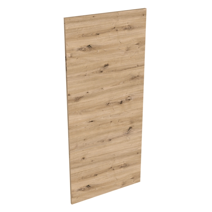 Coté de remplacement demi-colonne  cuisine CHÊNE NATUREL SANS POIGNÉE - H. 129.6 cm