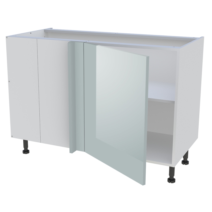 Meuble bas d'angle cuisine 1 porte H. 87 cm x L. 120 cm - Gris cendre brillant