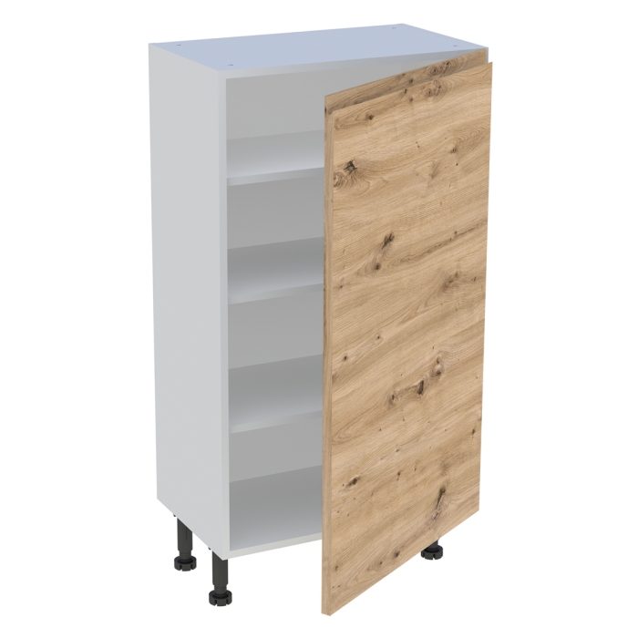Meuble bas cuisine 1 porte H. 115,8 cm x L. 60 cm x P. 36,9 cm - Chêne naturel sans poignée