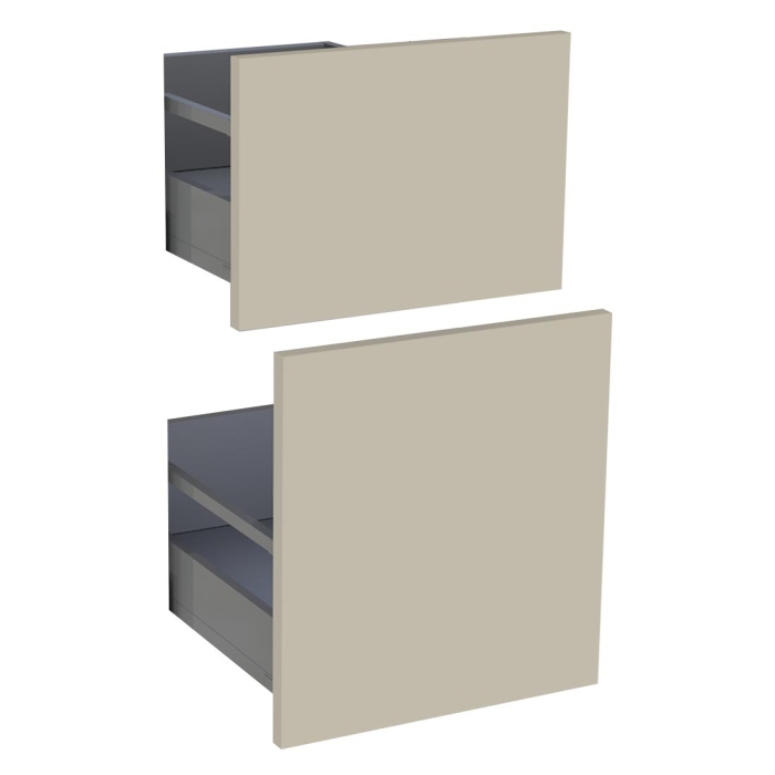 Kit façade meuble cuisine Beige Mat 2 casseroliers H. 71,7 cm L. 39,7 cm