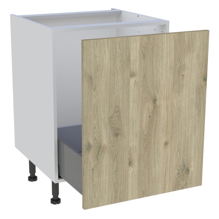 Meuble bas cuisine 1 coulissant H. 87 cm x L. 60 cm - Chêne doré
