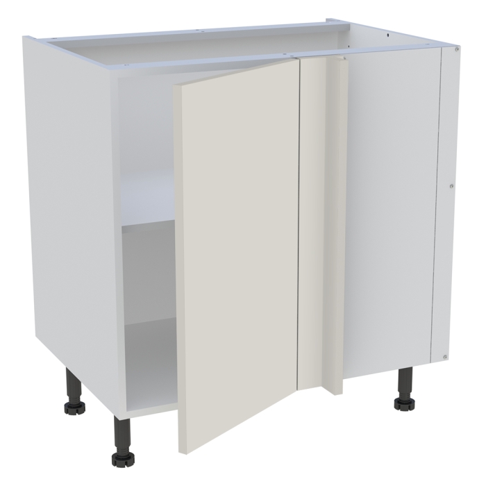 Meuble bas d'angle cuisine 1 porte H. 87 cm x L. 80 cm - Lin mat